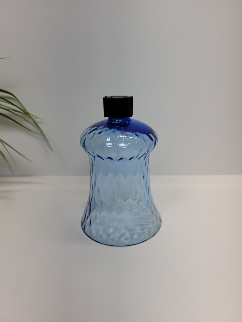 Vintage Homco Blue Glass Peg Votive Candle Holder Honeycomb Sconce Home Decor